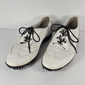 Walter Genuin Jamie Women's Genuine White Leather Golf Shoes Size 7.5 Italy